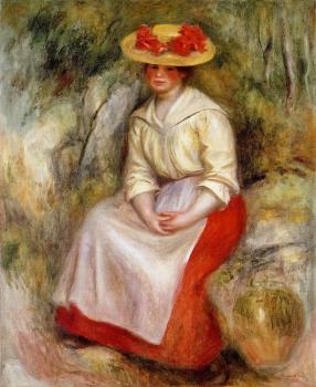 皮埃爾 奧古斯特 雷諾阿 Gabrielle in a Straw Hat